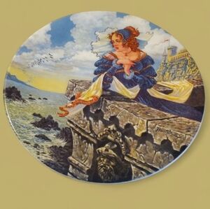 The Franklin's Tale Wall Decor Plate Painted By G.A Hoover,The Canterbury Tales